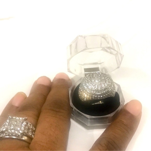 NWT Micro Pavé CZ Crystal Ring - Unisex - Picture 5 of 6